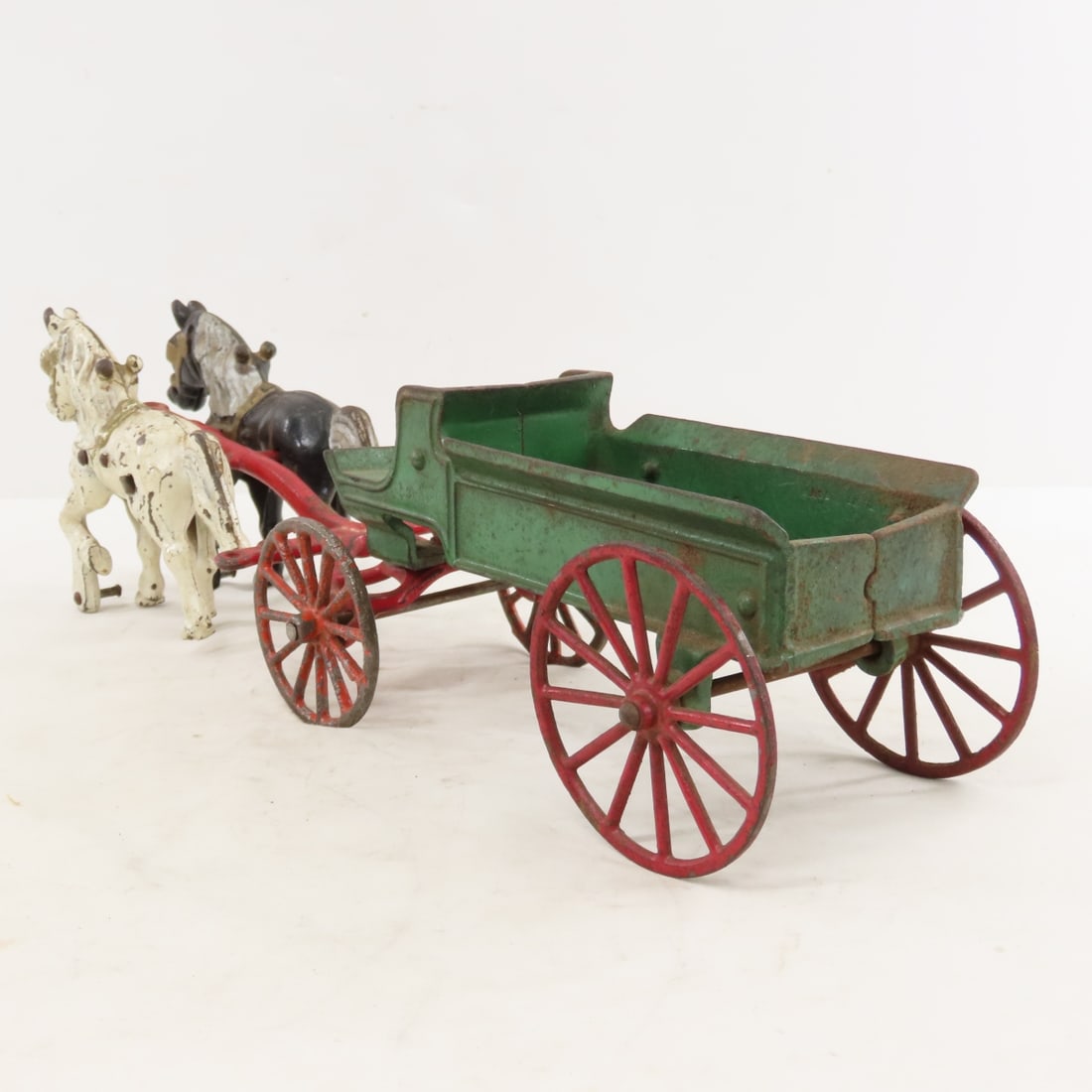 Kenton Cast Iron Delivery Wagon with Team - 3