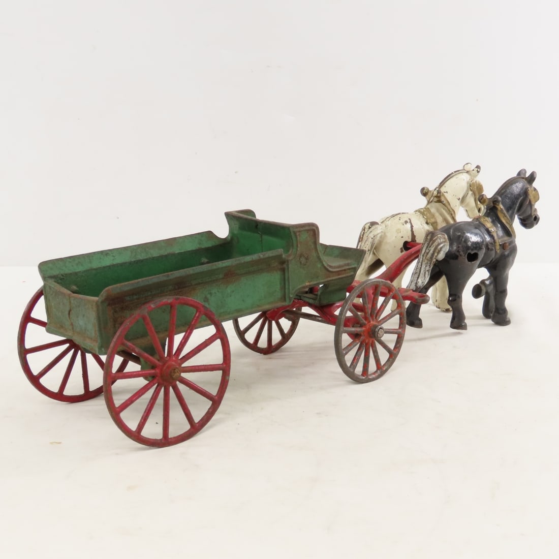 Kenton Cast Iron Delivery Wagon with Team - 5
