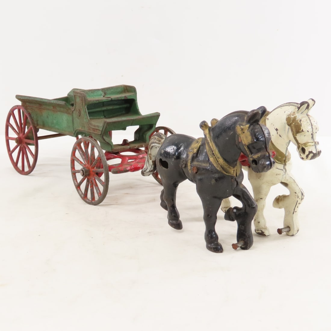 Kenton Cast Iron Delivery Wagon with Team - 7