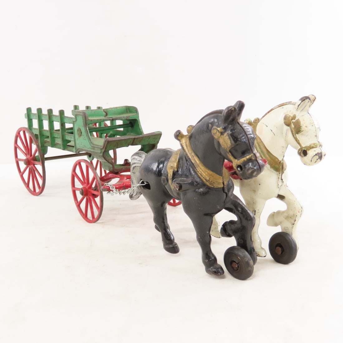 Kenton Cast Iron Horse Drawn Stake Wagon - 7