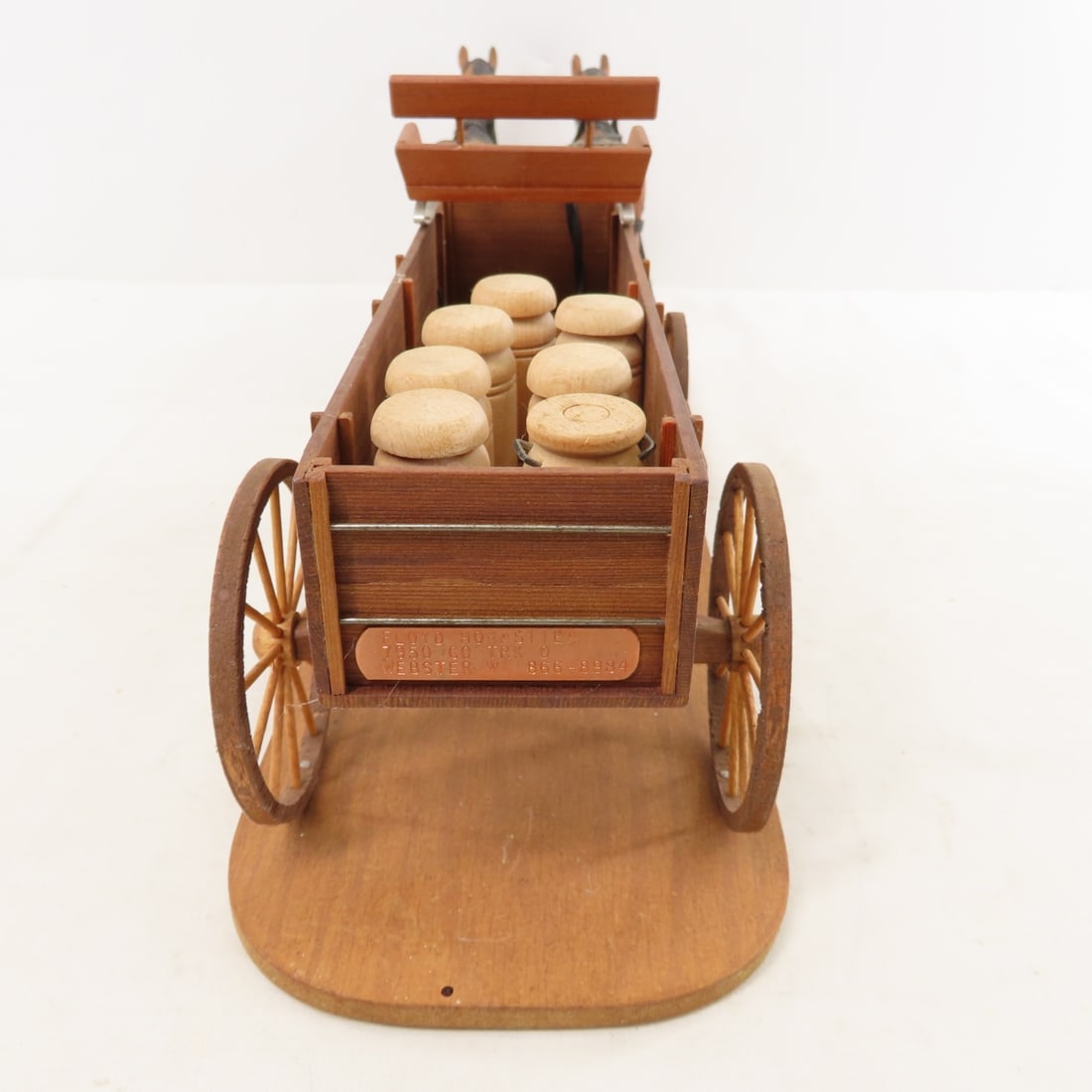 Fred Hornstien Wood Horse Drawn Farm Wagon Display - 4