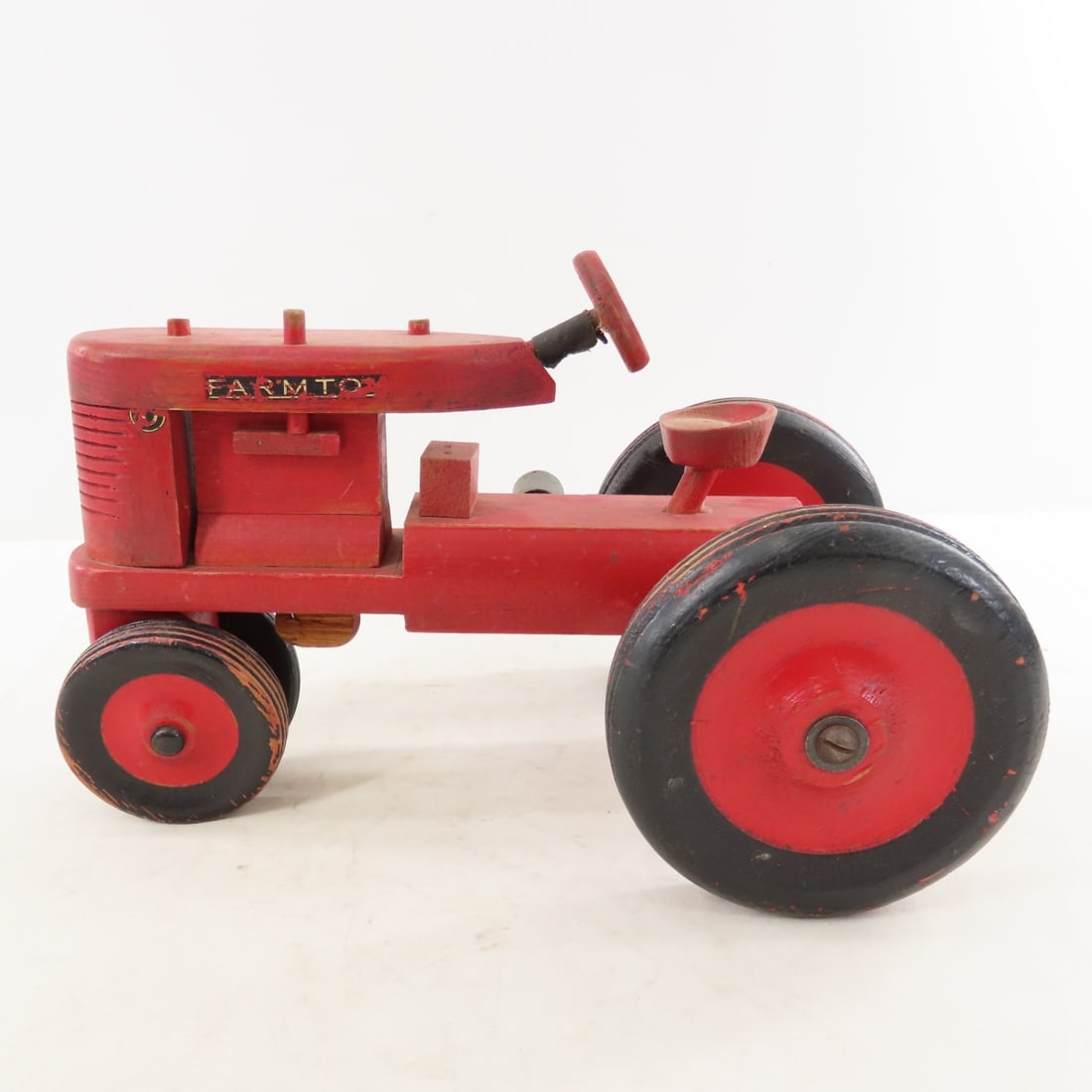 Custom Wood Farm toy D Tractor & Wagon - 4