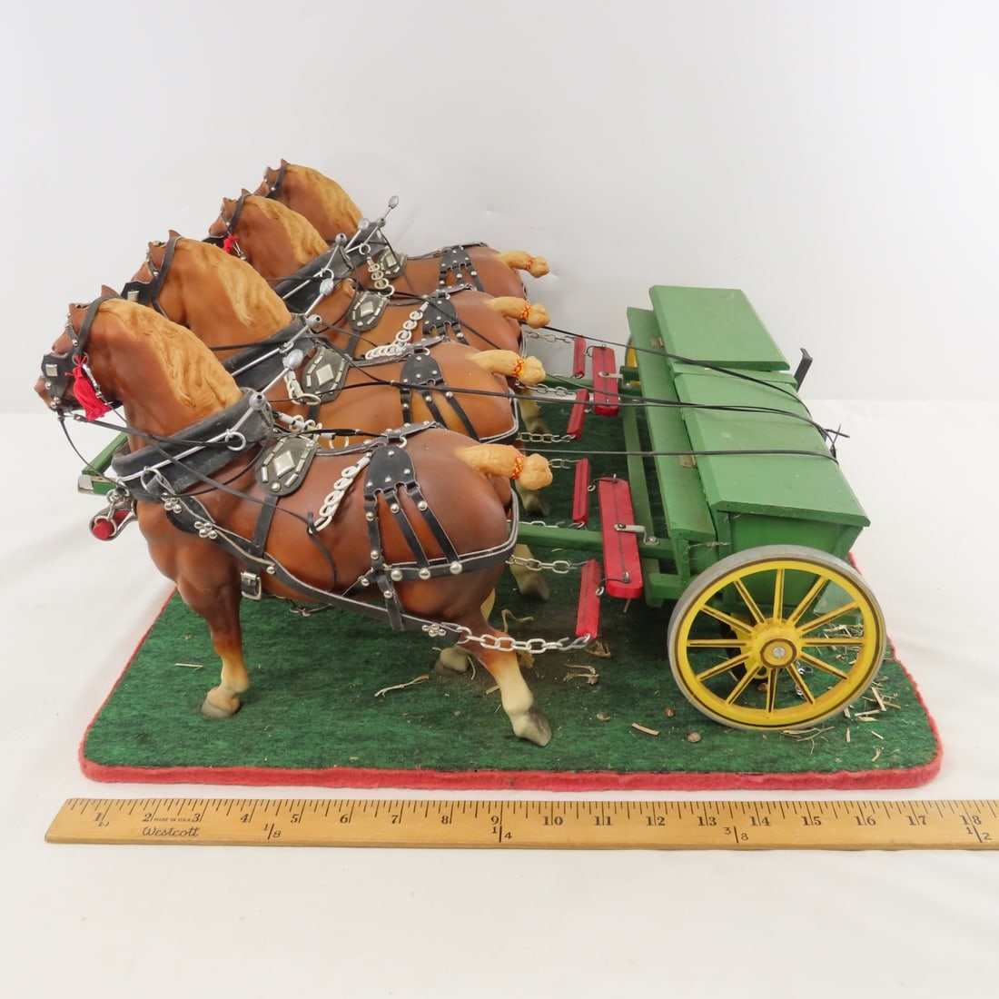 Custom 4 Horse Drawn Grain Drill Display - 2