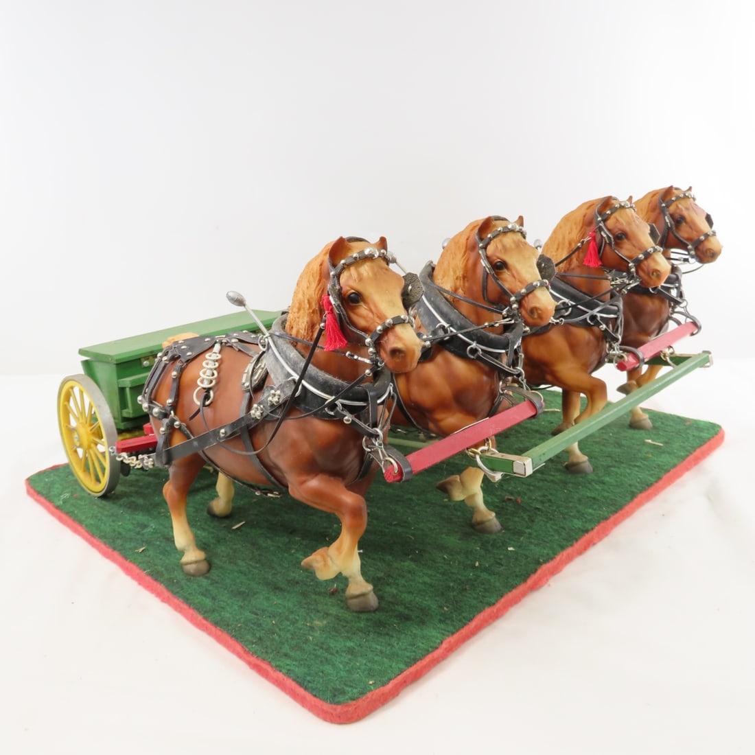 Custom 4 Horse Drawn Grain Drill Display - 7