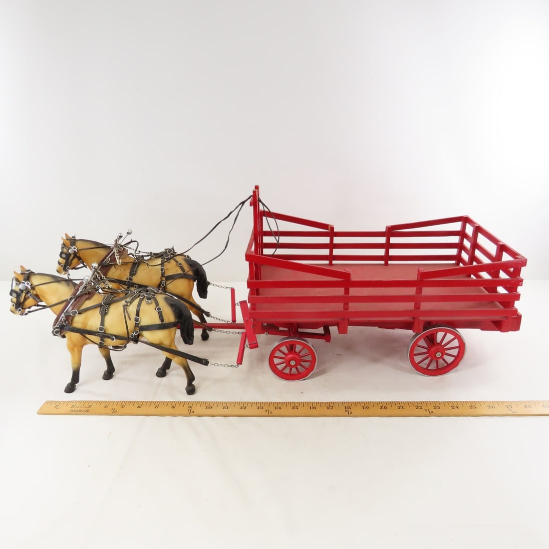Breyer Horse Drawn Custom Wood Hay Wagon - 2