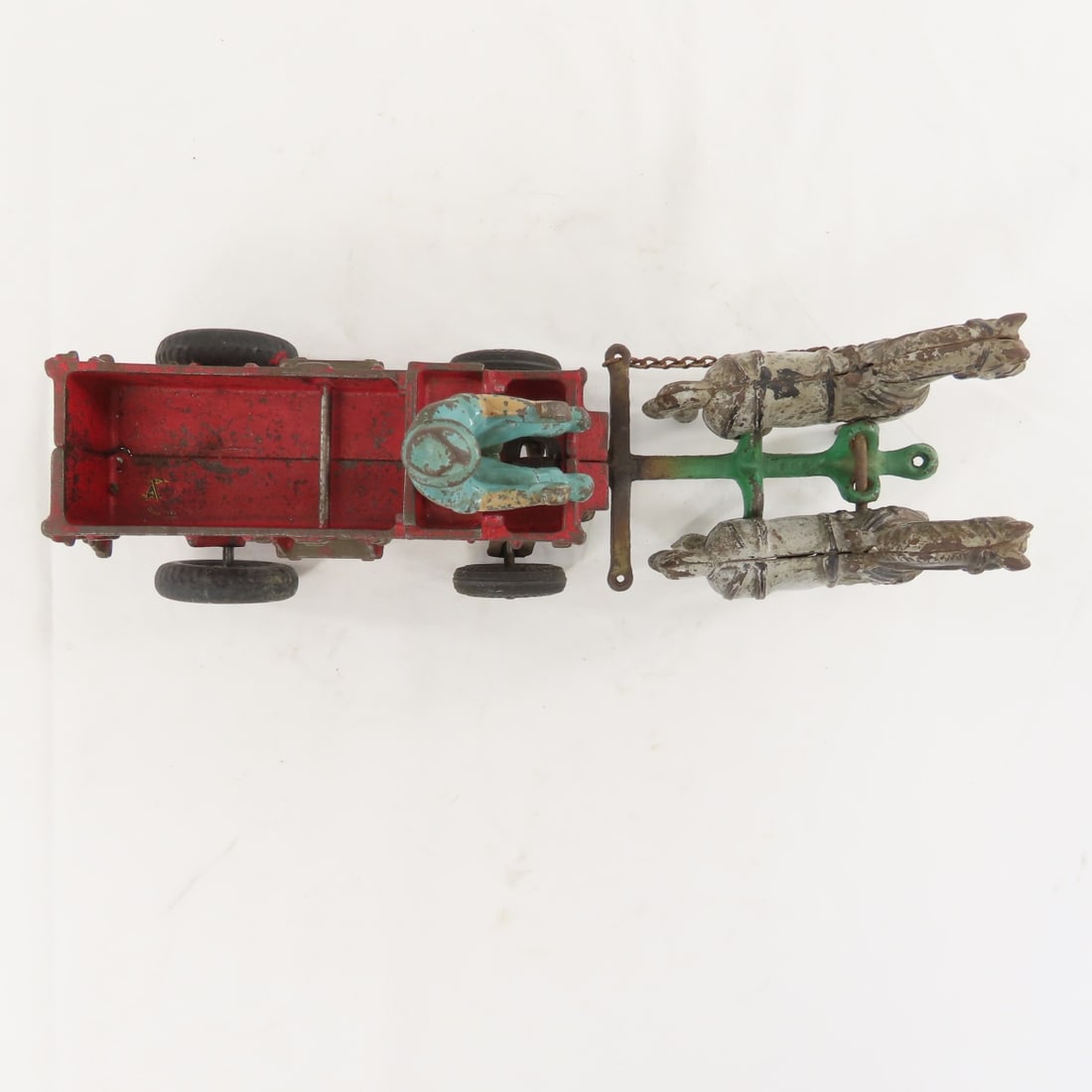 Arcade Cast Iron 4080 Horse Drawn Wagon & Driver - 9