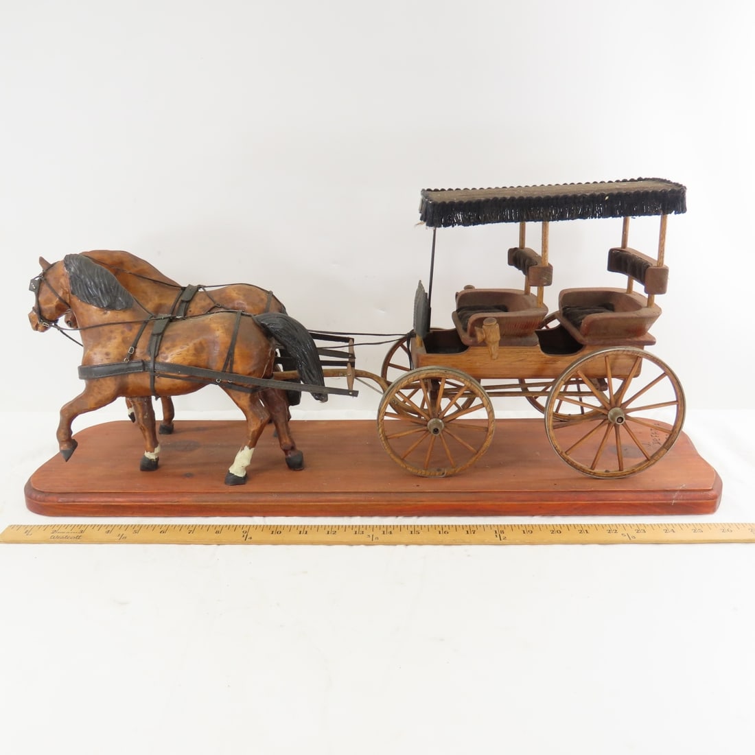 J DeFatte Custom Wood Horse Drawn 2 Seat Wagon - 2