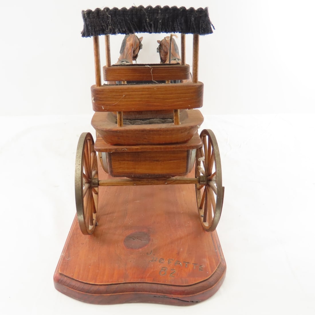 J DeFatte Custom Wood Horse Drawn 2 Seat Wagon - 4