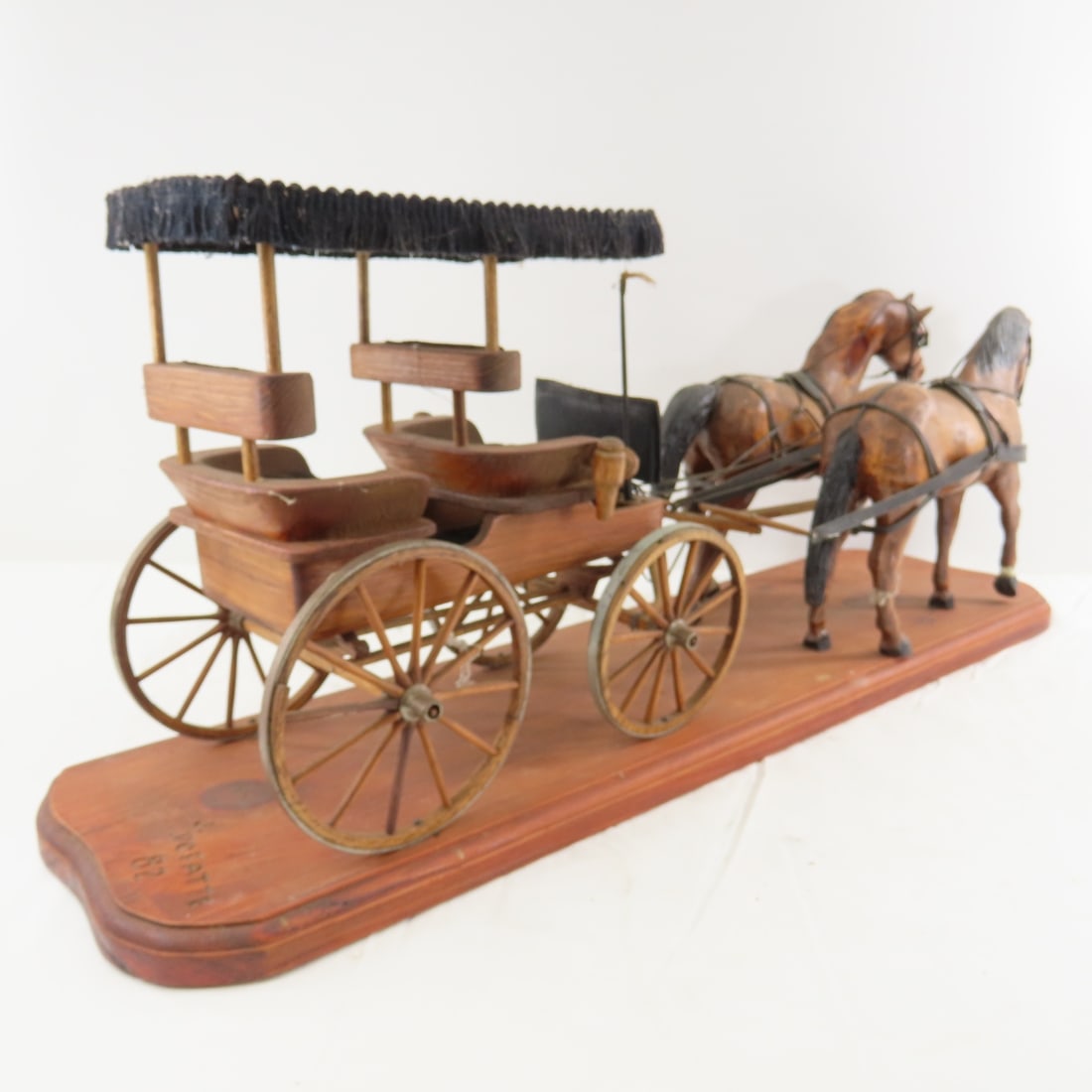 J DeFatte Custom Wood Horse Drawn 2 Seat Wagon - 5