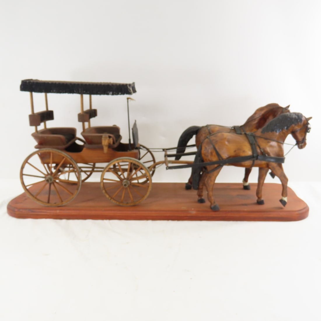 J DeFatte Custom Wood Horse Drawn 2 Seat Wagon - 6