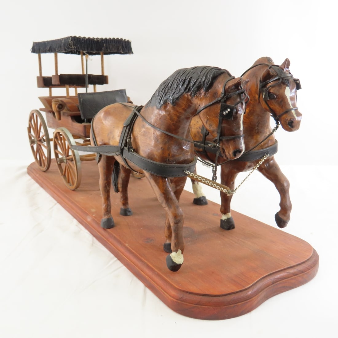 J DeFatte Custom Wood Horse Drawn 2 Seat Wagon - 7