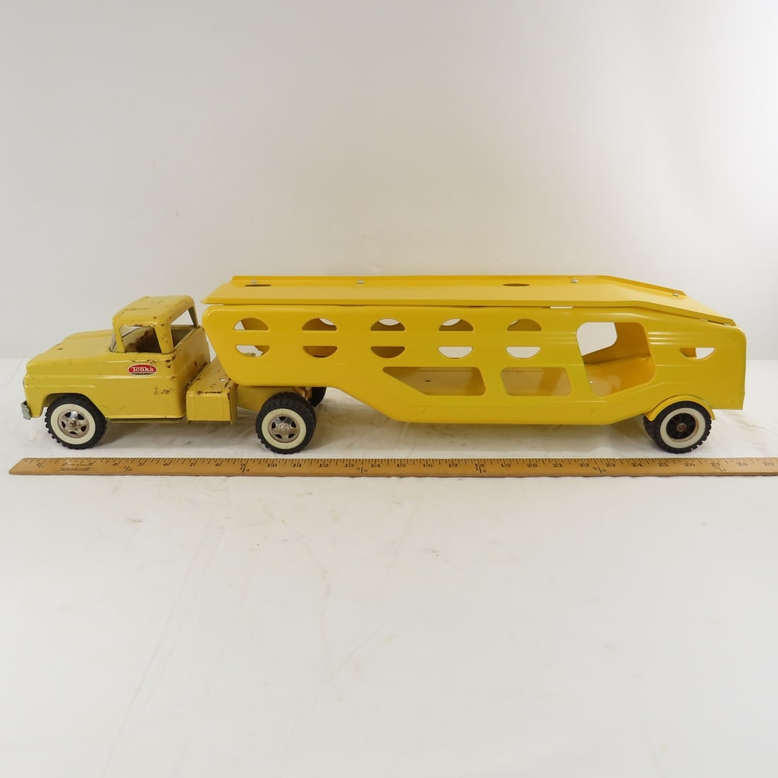 Vintage Tonka Truck with Custom Car Hauler - 2