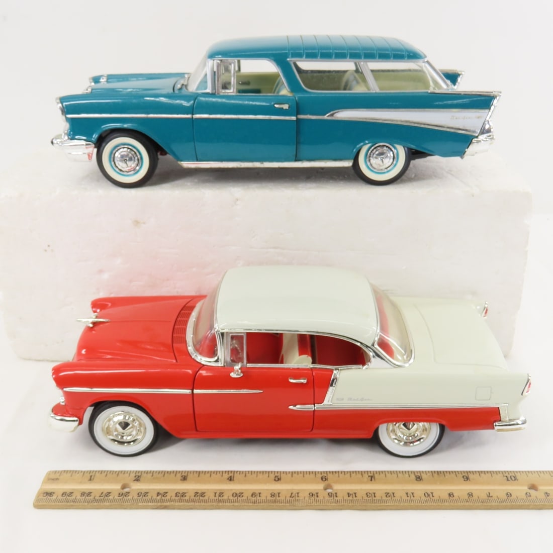 3 Road Tough & 1 ERTL 1950's Chev 1/18 Model Cars - 2