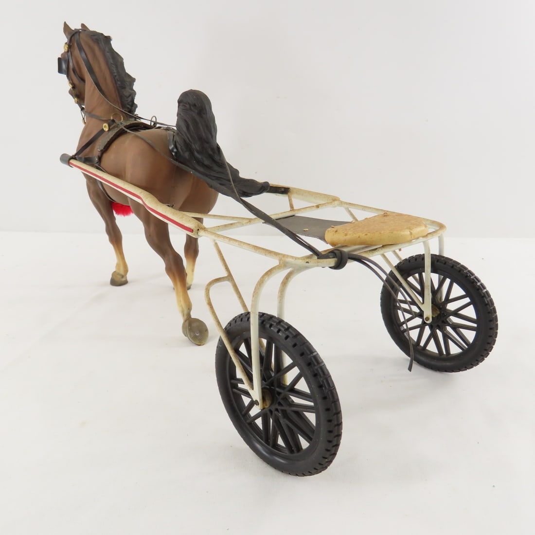 Custom Racing Sulky with Plastic Breyer Horse - 3