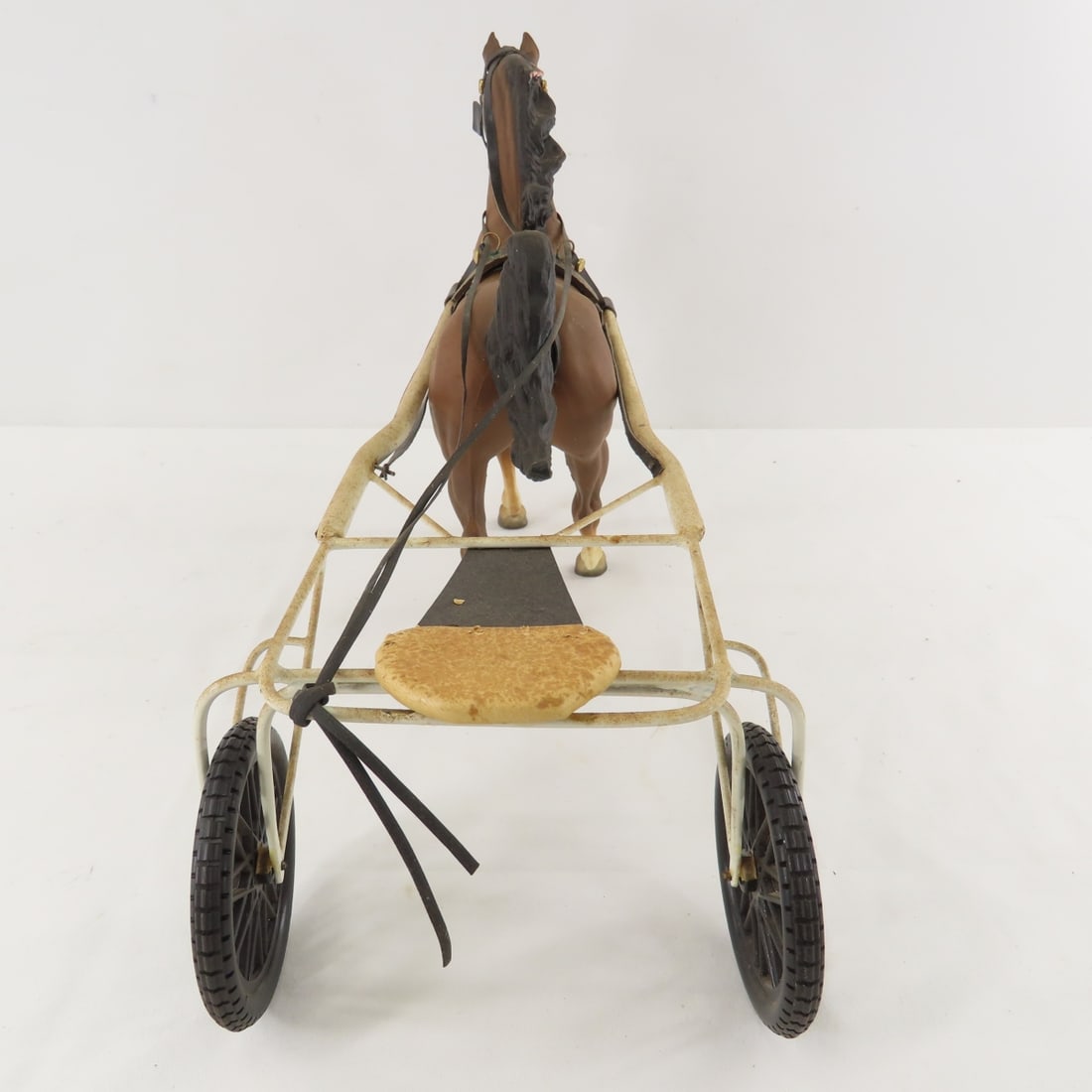 Custom Racing Sulky with Plastic Breyer Horse - 4
