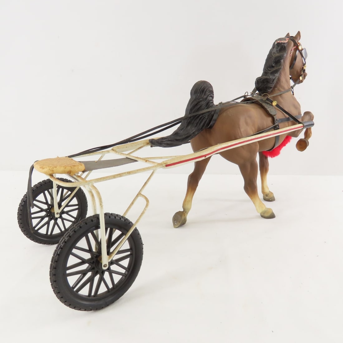 Custom Racing Sulky with Plastic Breyer Horse - 5