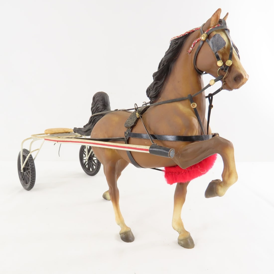 Custom Racing Sulky with Plastic Breyer Horse - 7