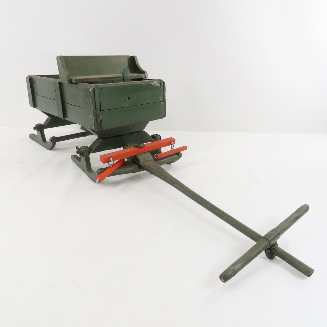 Custom Wood Bob Sled Wagon with 2 Horse Team - 10
