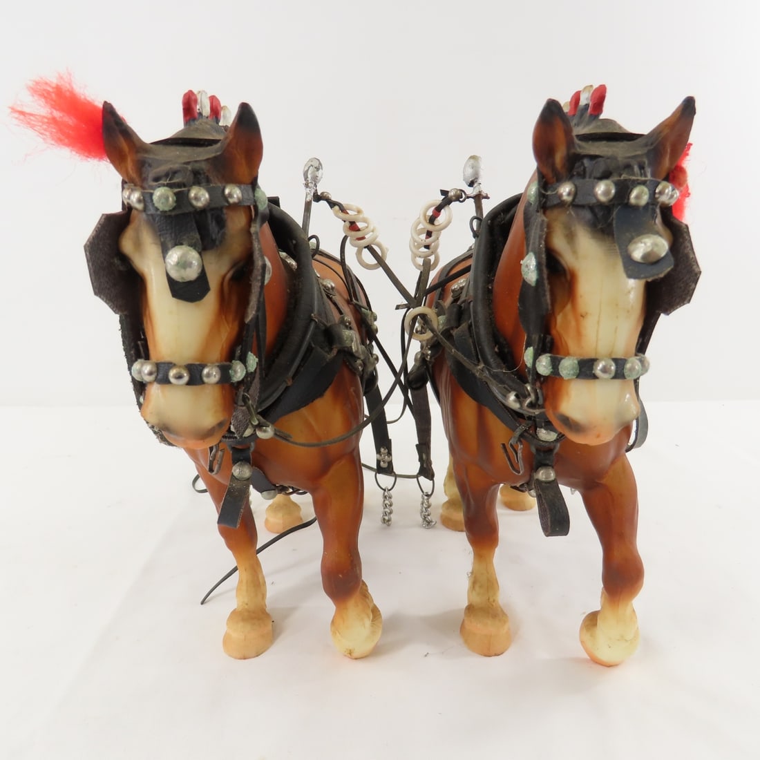 Custom Wood Bob Sled Wagon with 2 Horse Team - 15