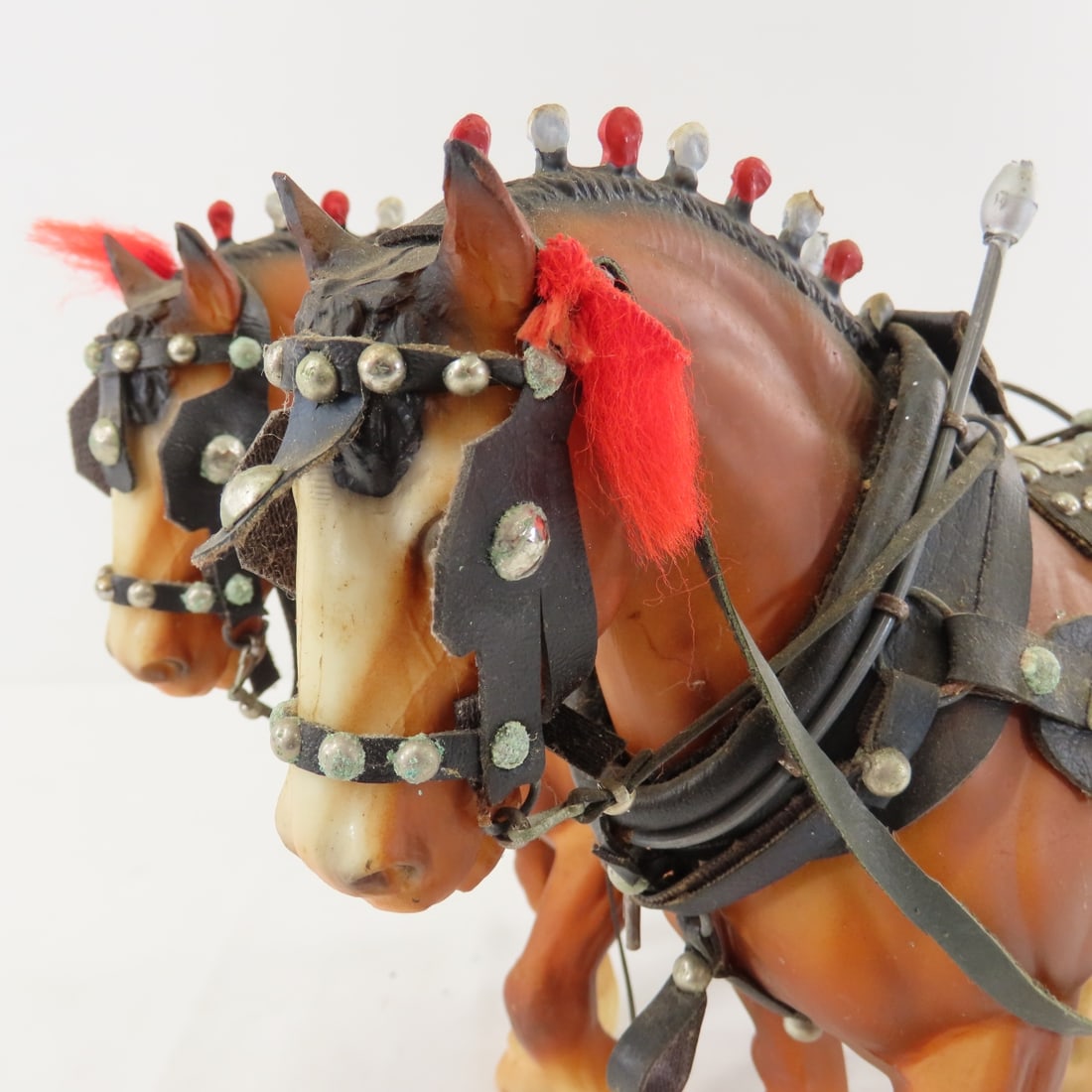 Custom Wood Bob Sled Wagon with 2 Horse Team - 19