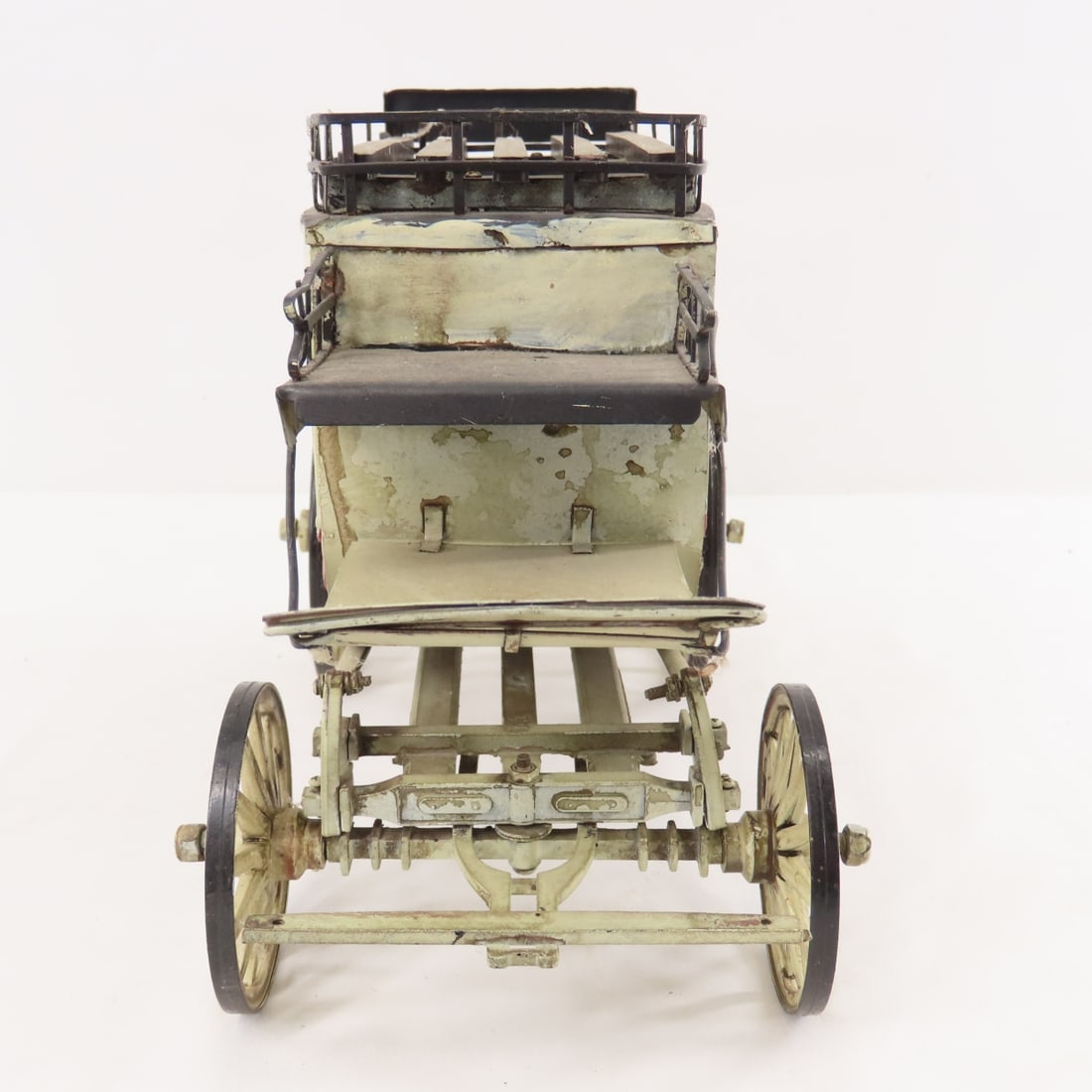 Metal Stage Coach Model with Cast Iron Horses - 8