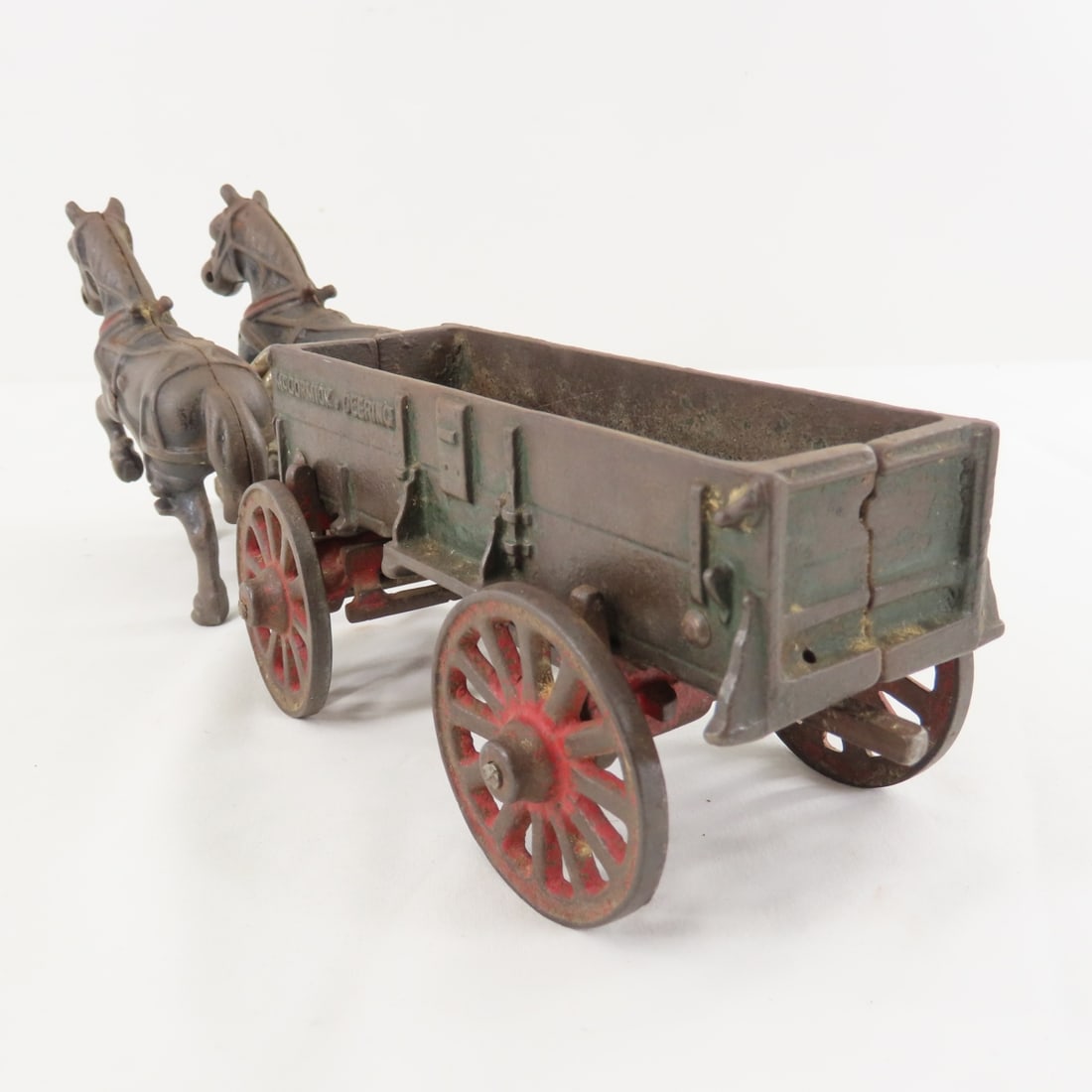 Arcade Cast Iron McCormick-Deering 2 Horse Wagon - 3