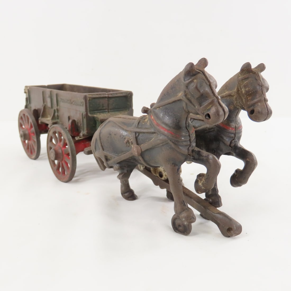 Arcade Cast Iron McCormick-Deering 2 Horse Wagon - 7