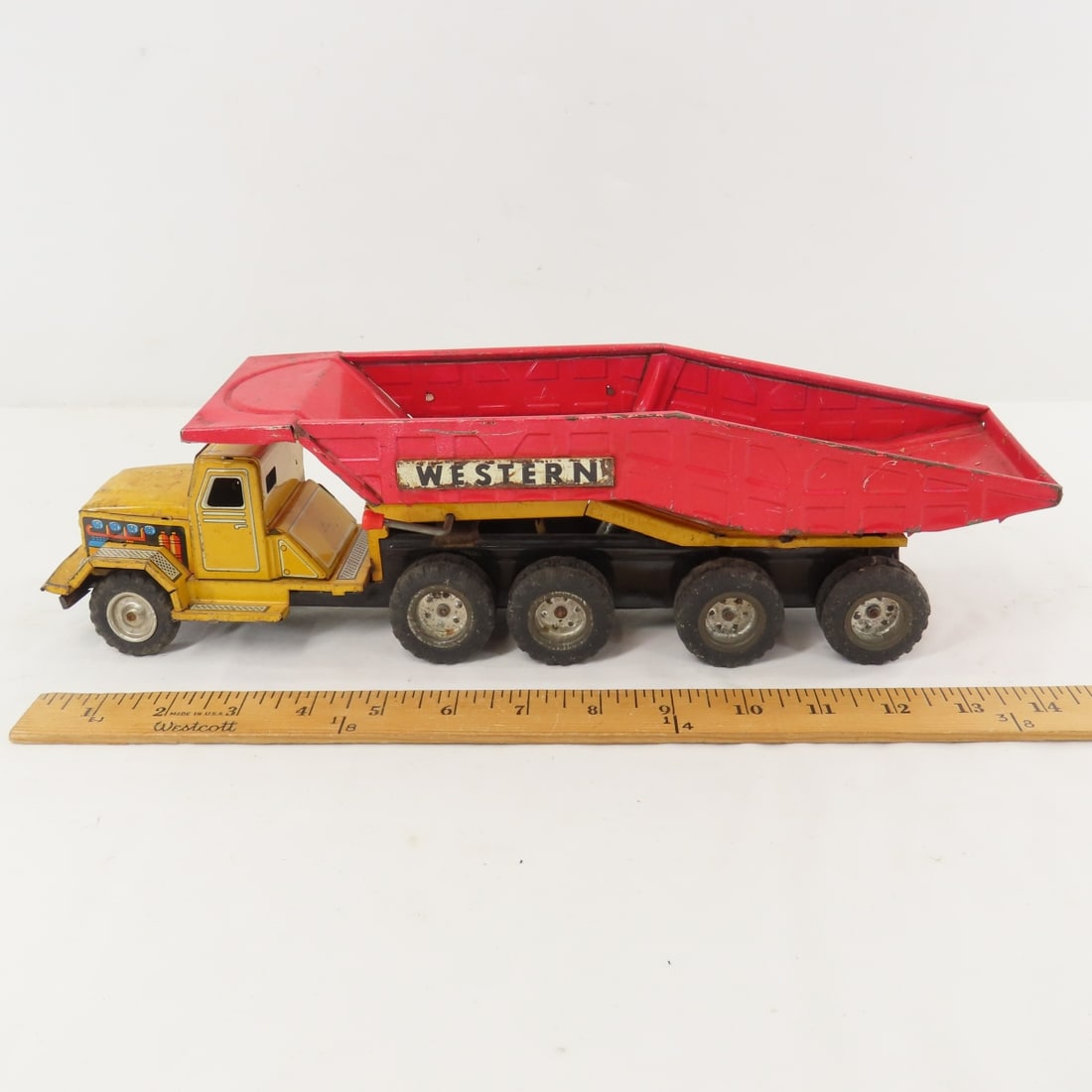 KK Japan Tin Litho Greyhound Bus & Alps Truck - 12