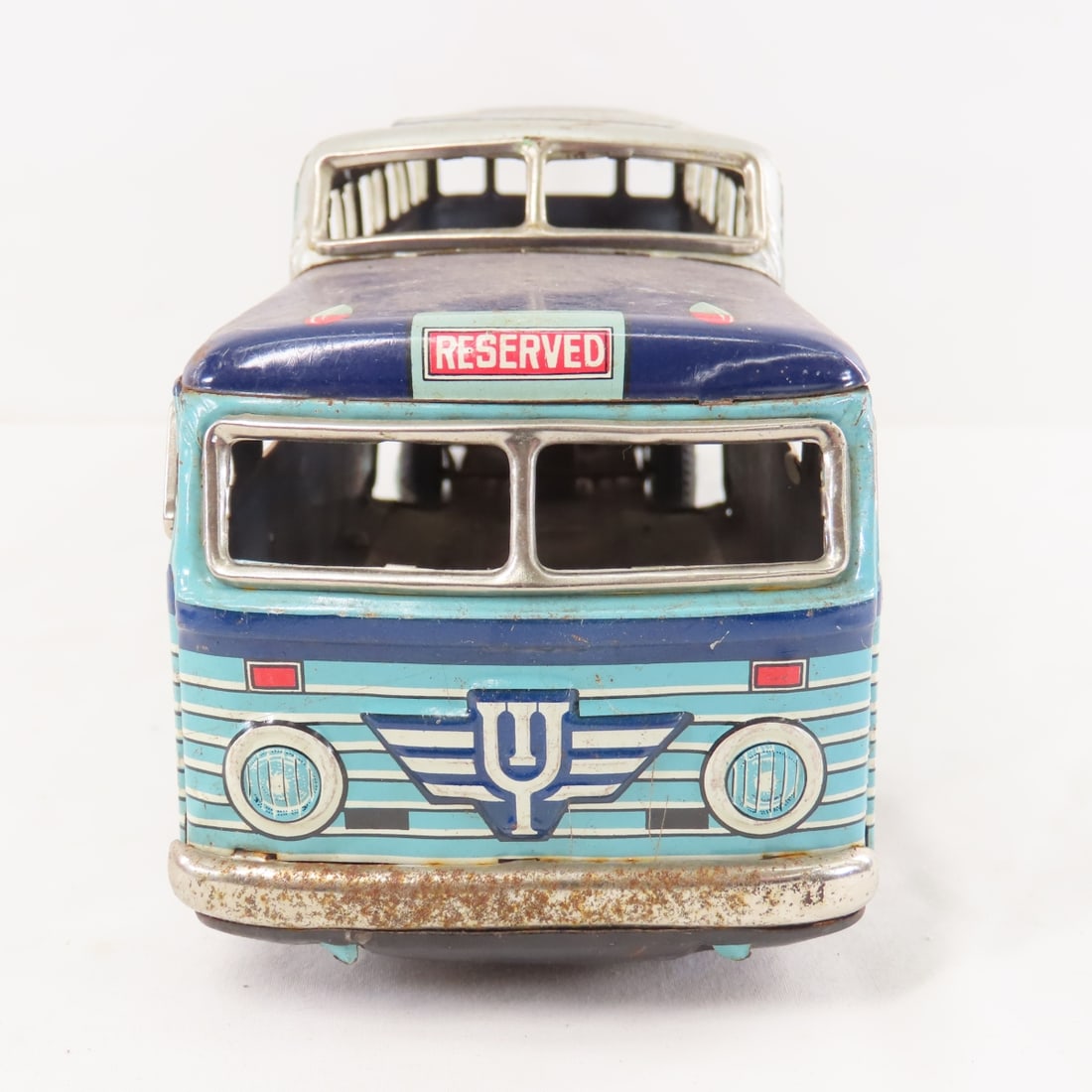 KK Japan Tin Litho Greyhound Bus & Alps Truck - 8