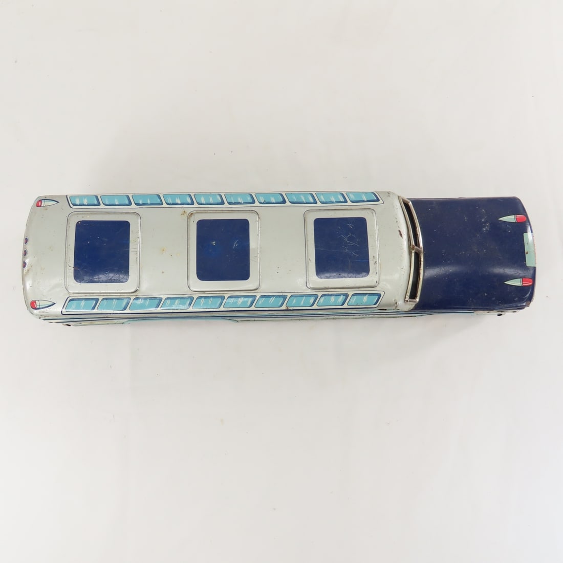 KK Japan Tin Litho Greyhound Bus & Alps Truck - 9