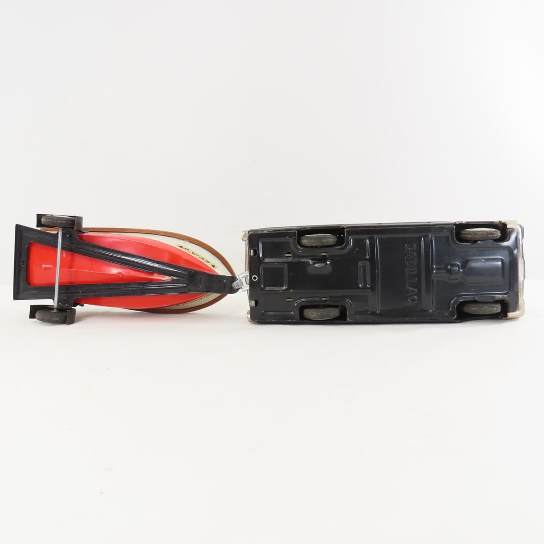 Japan Tin Litho Friction Car & Mr. Wish III Boat - 10