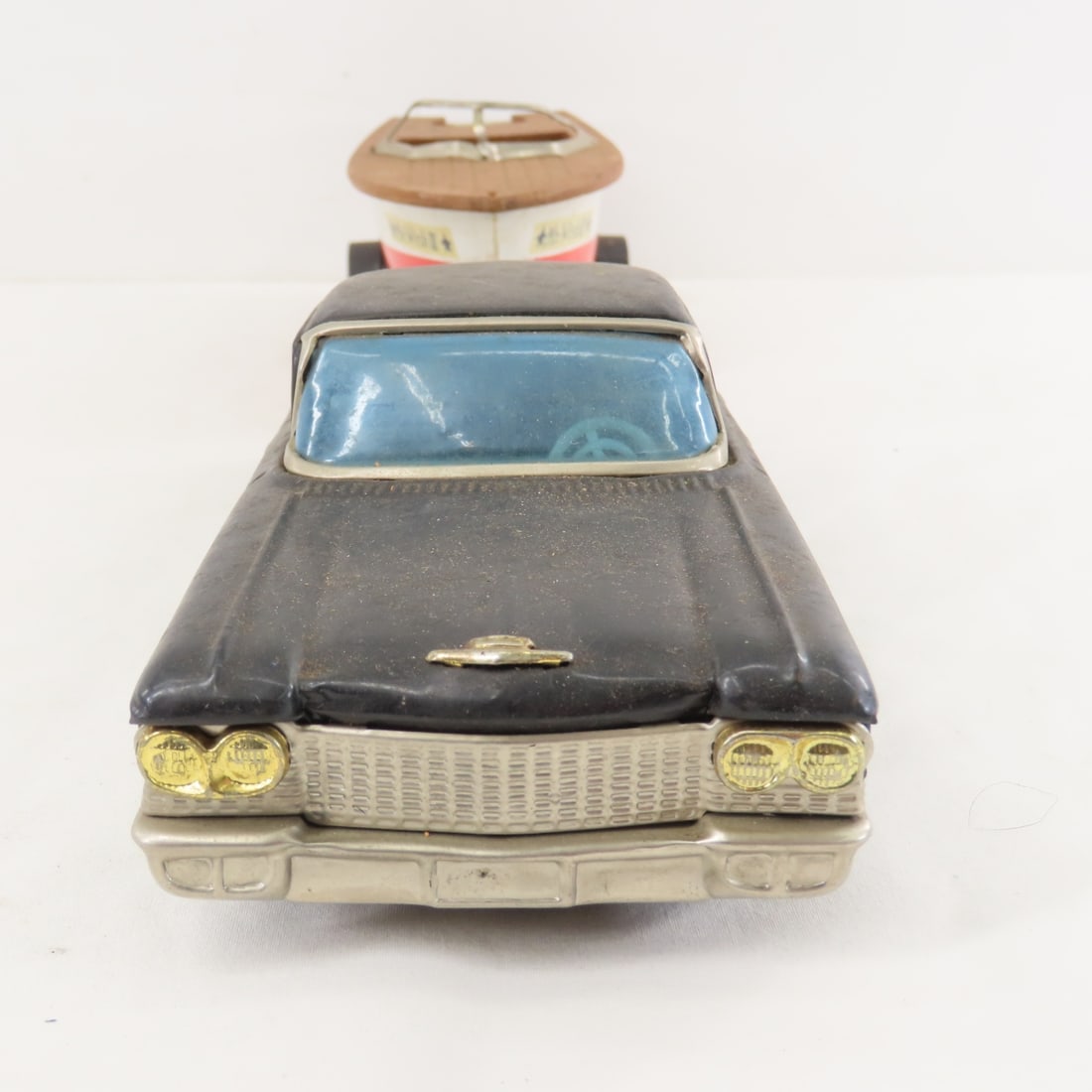 Japan Tin Litho Friction Car & Mr. Wish III Boat - 8