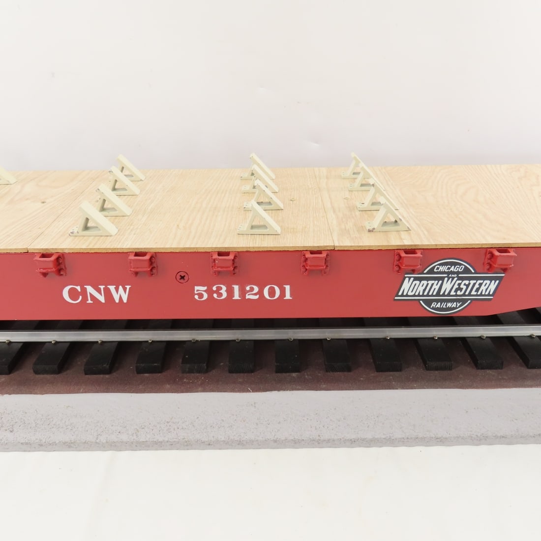 Peter Freiheit Custom C&NW Flat Car on Track - 3
