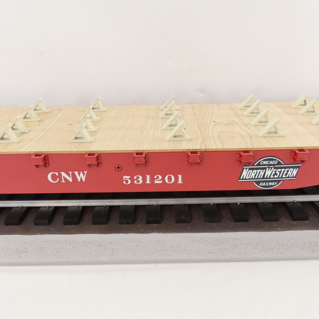 Peter Freiheit Custom C&NW Flat Car on Track - 9