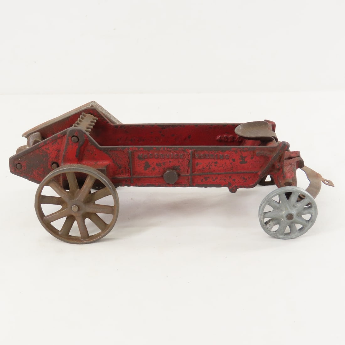 2 Arcade Cast Iron Horse Drawn MD Manure Spreaders - 4