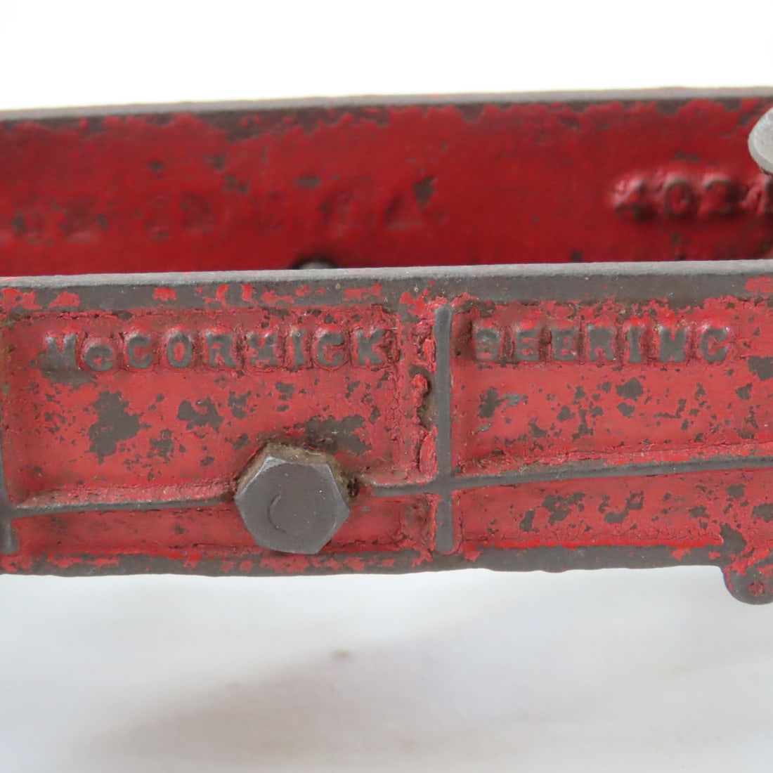 2 Arcade Cast Iron Horse Drawn MD Manure Spreaders - 9