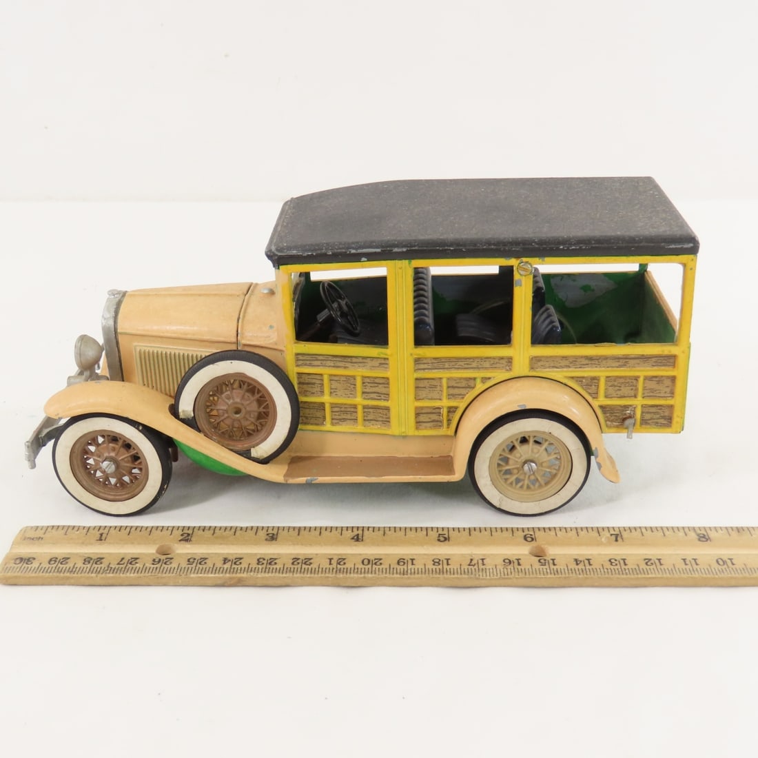 5 Vintage Hubley Ford Model A Sedan & Woody Trucks - 2