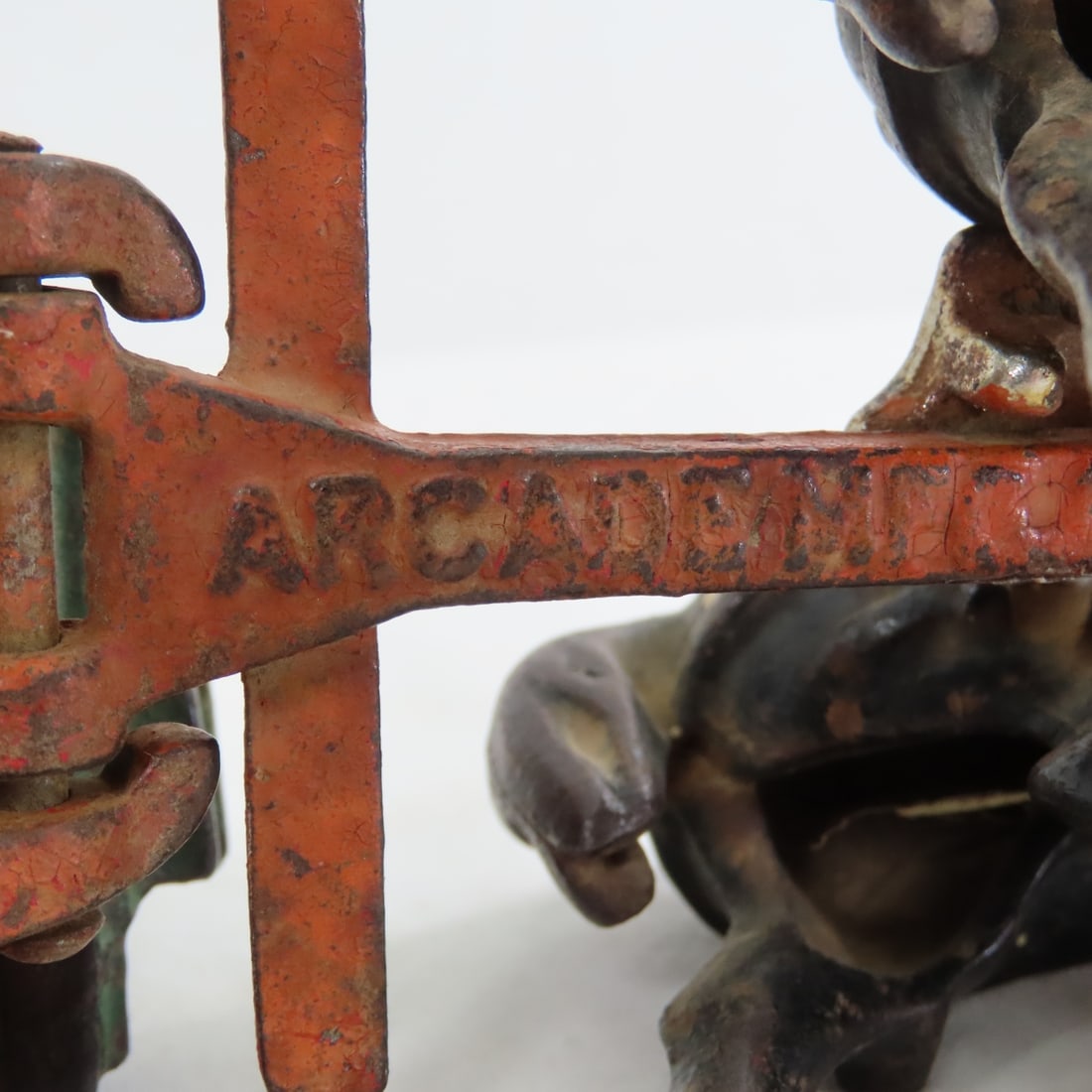 2 Arcade Cast Iron Farm Wagons & 2 Horses - 11