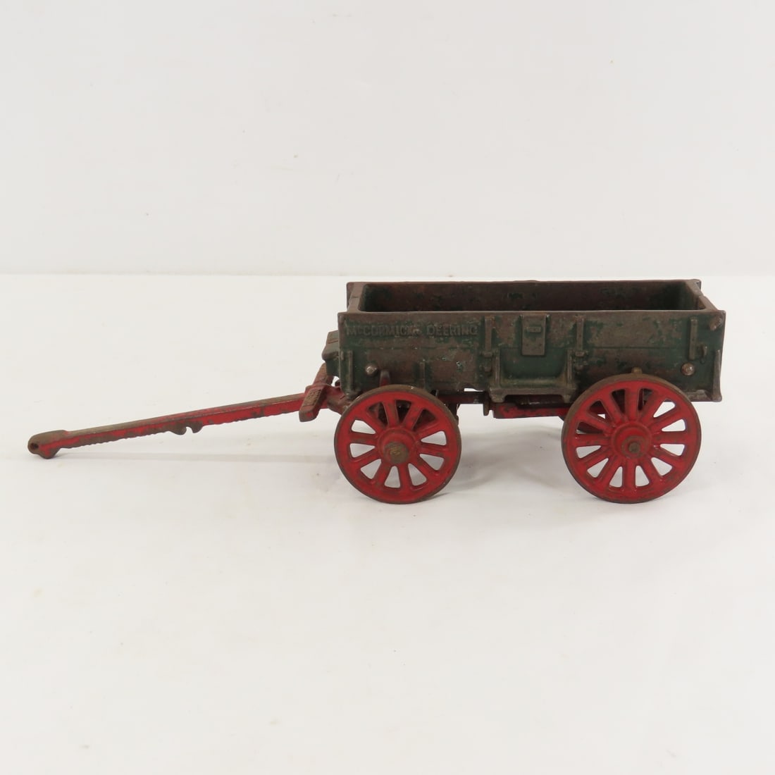 2 Arcade Cast Iron Farm Wagons & 2 Horses - 13