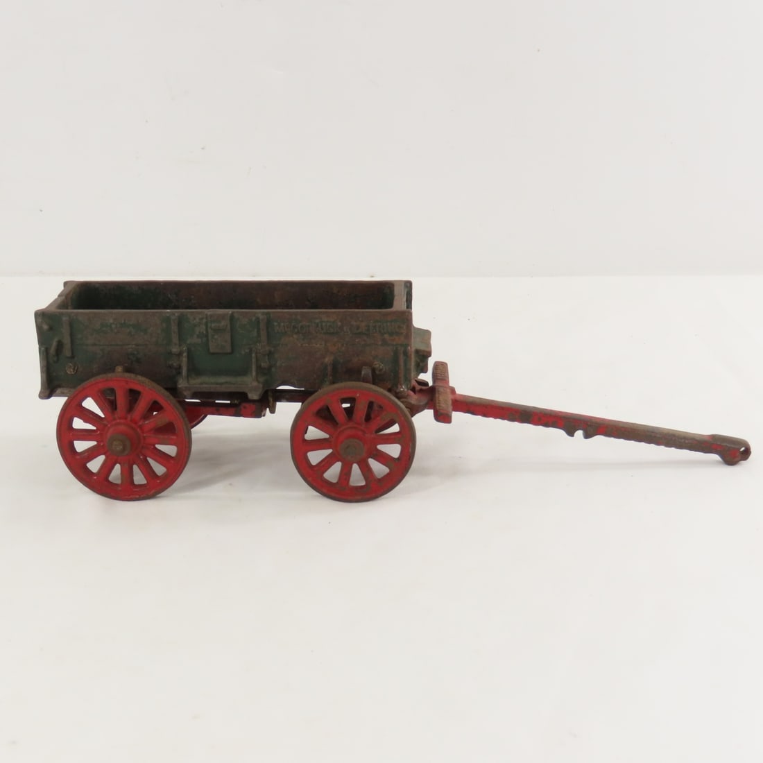 2 Arcade Cast Iron Farm Wagons & 2 Horses - 15