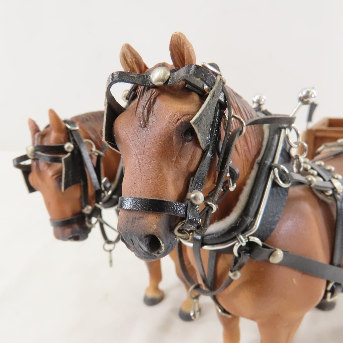 Custom Carol Herden Horses with Wood Wagon - 11