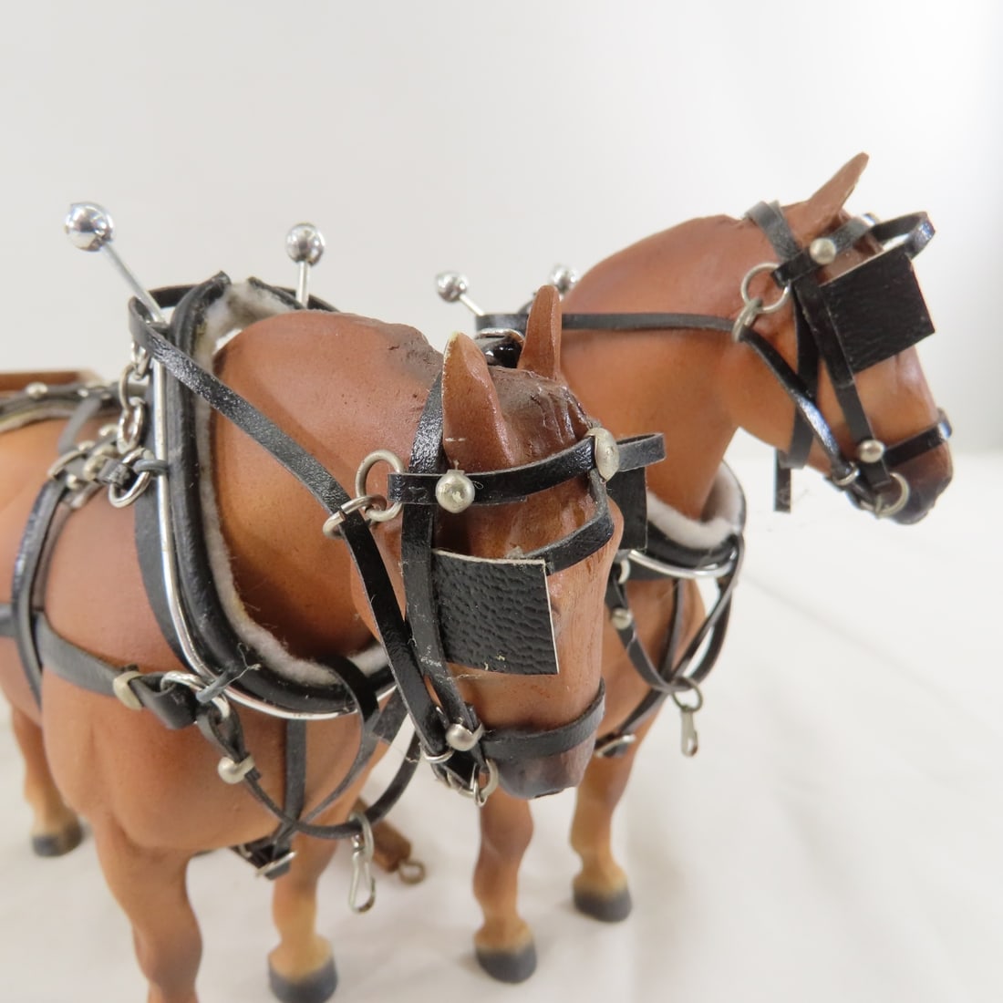 Custom Carol Herden Horses with Wood Wagon - 12