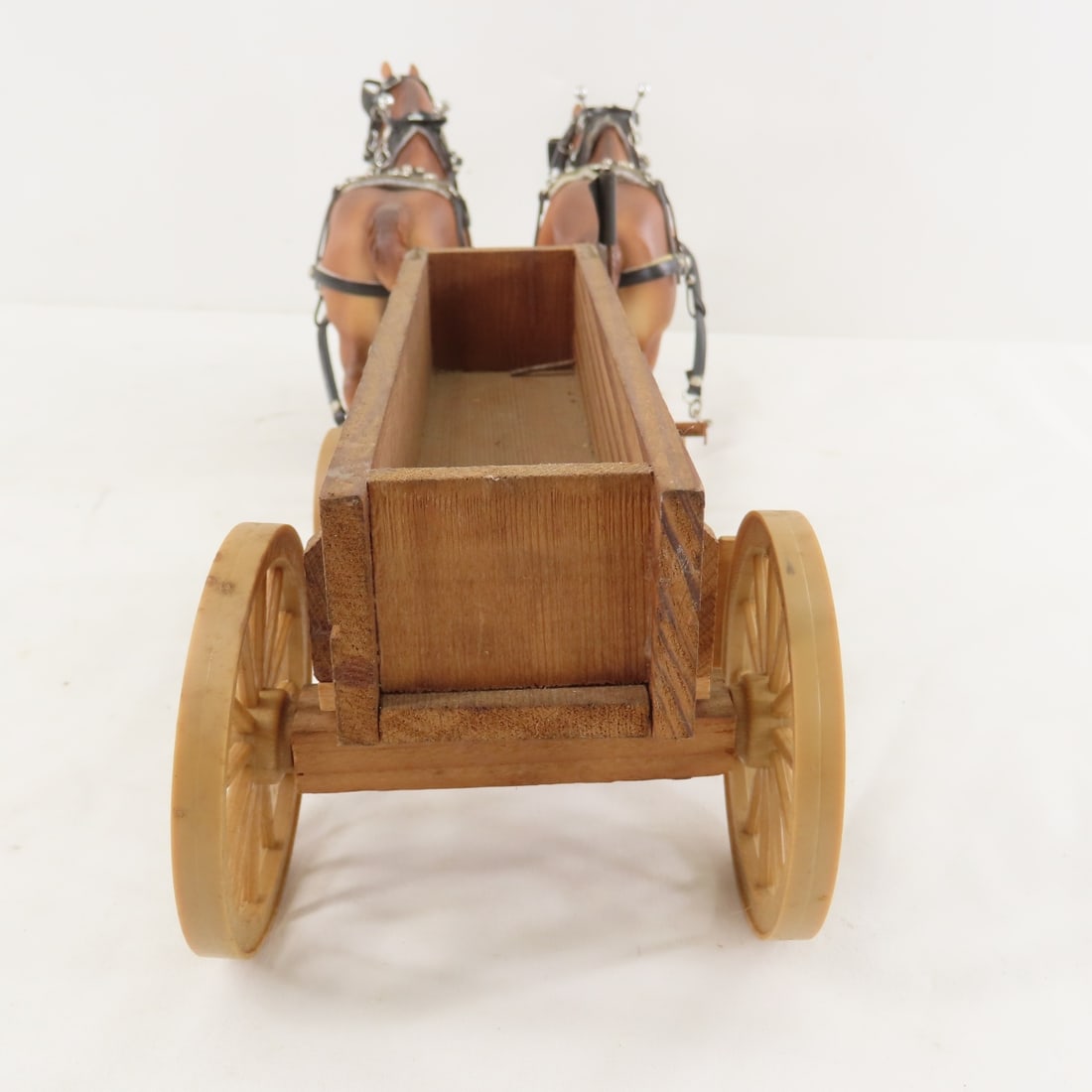 Custom Carol Herden Horses with Wood Wagon - 5