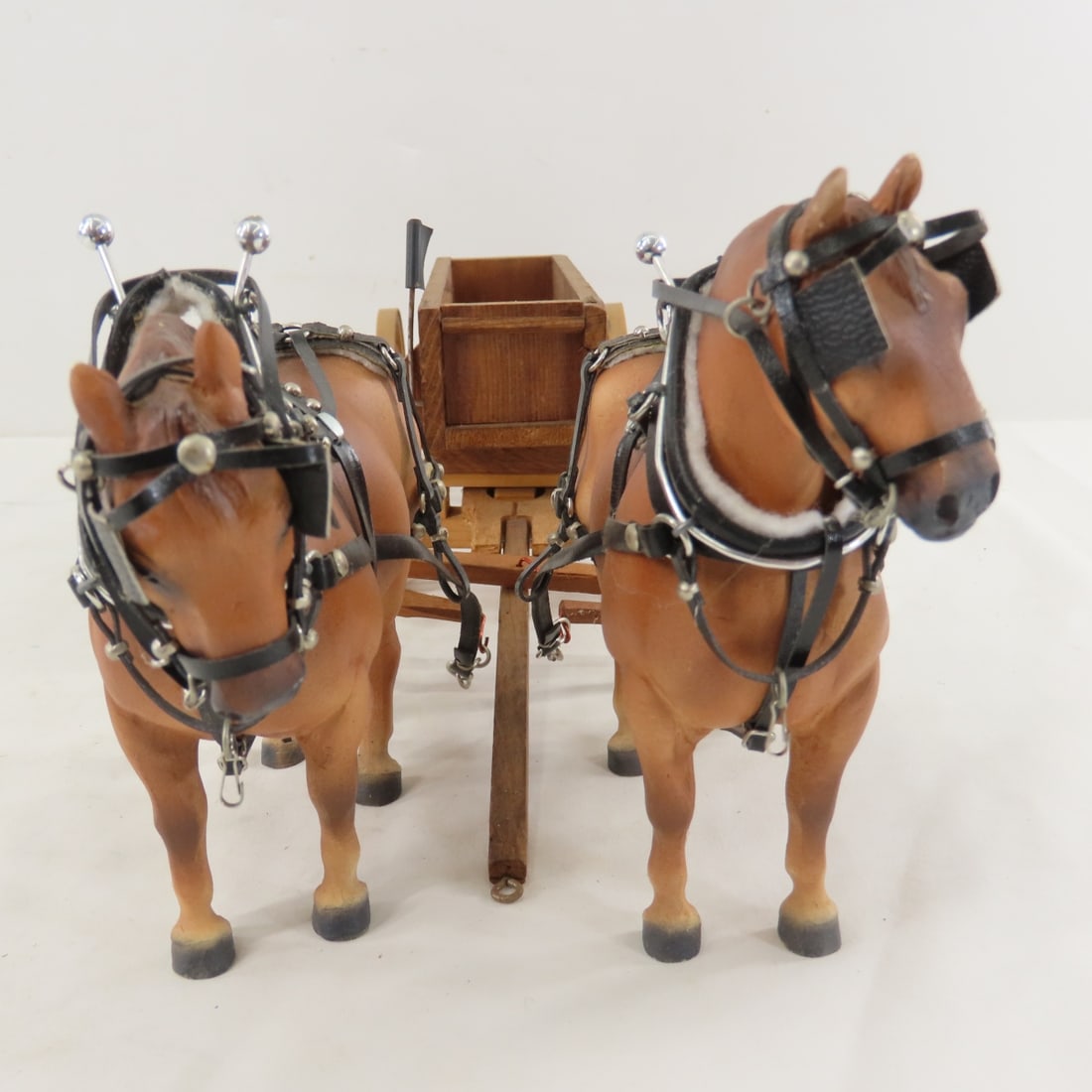 Custom Carol Herden Horses with Wood Wagon - 9