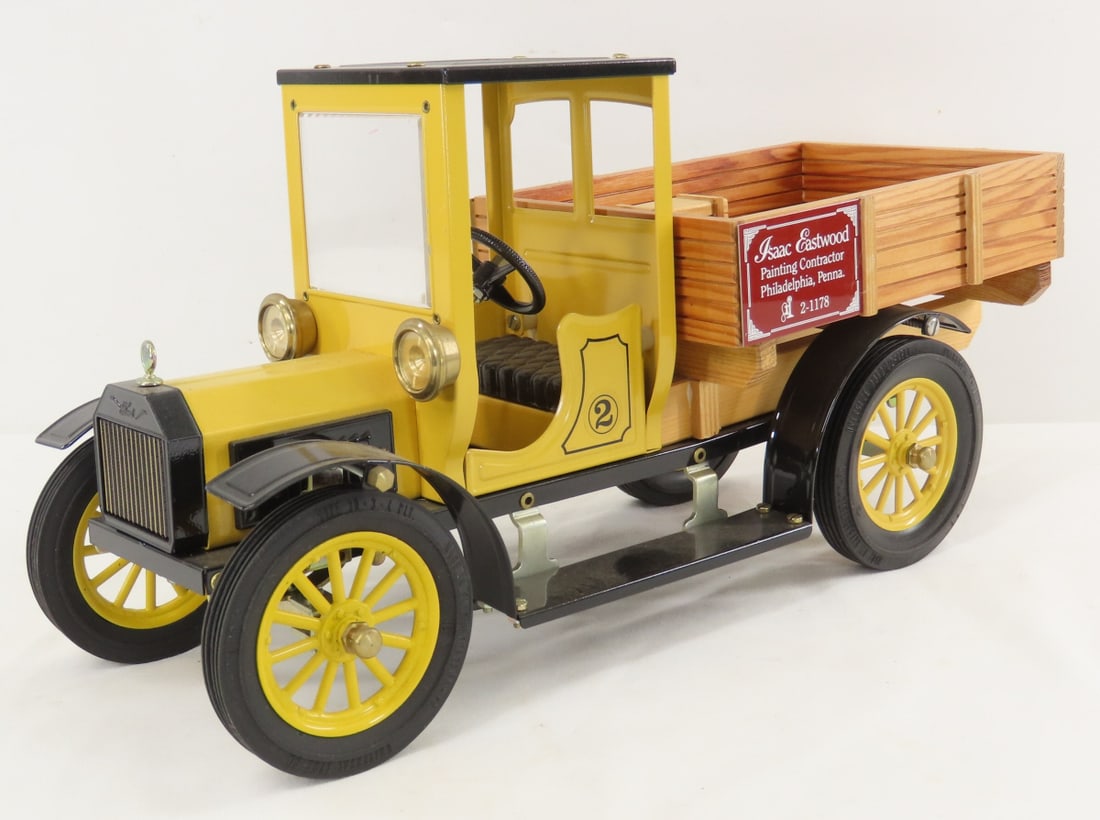Georges Carette Jan Blenken JB Maxitoys Truck: Georges Carette Jan Blenken JB Maxitoys Truck - made in Netherlands, 1/12 Scale metal and wood Isaac Eastwood Contractor truck, LOT SIZE: 15x6x8" 4 LBS All information and photos, which are part of th