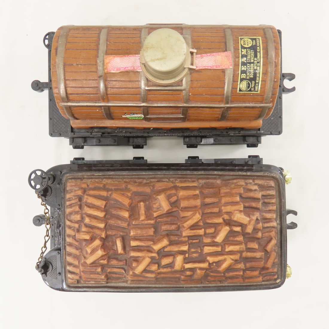 8 Jim Beam Whiskey Train Decanters with Track - 10