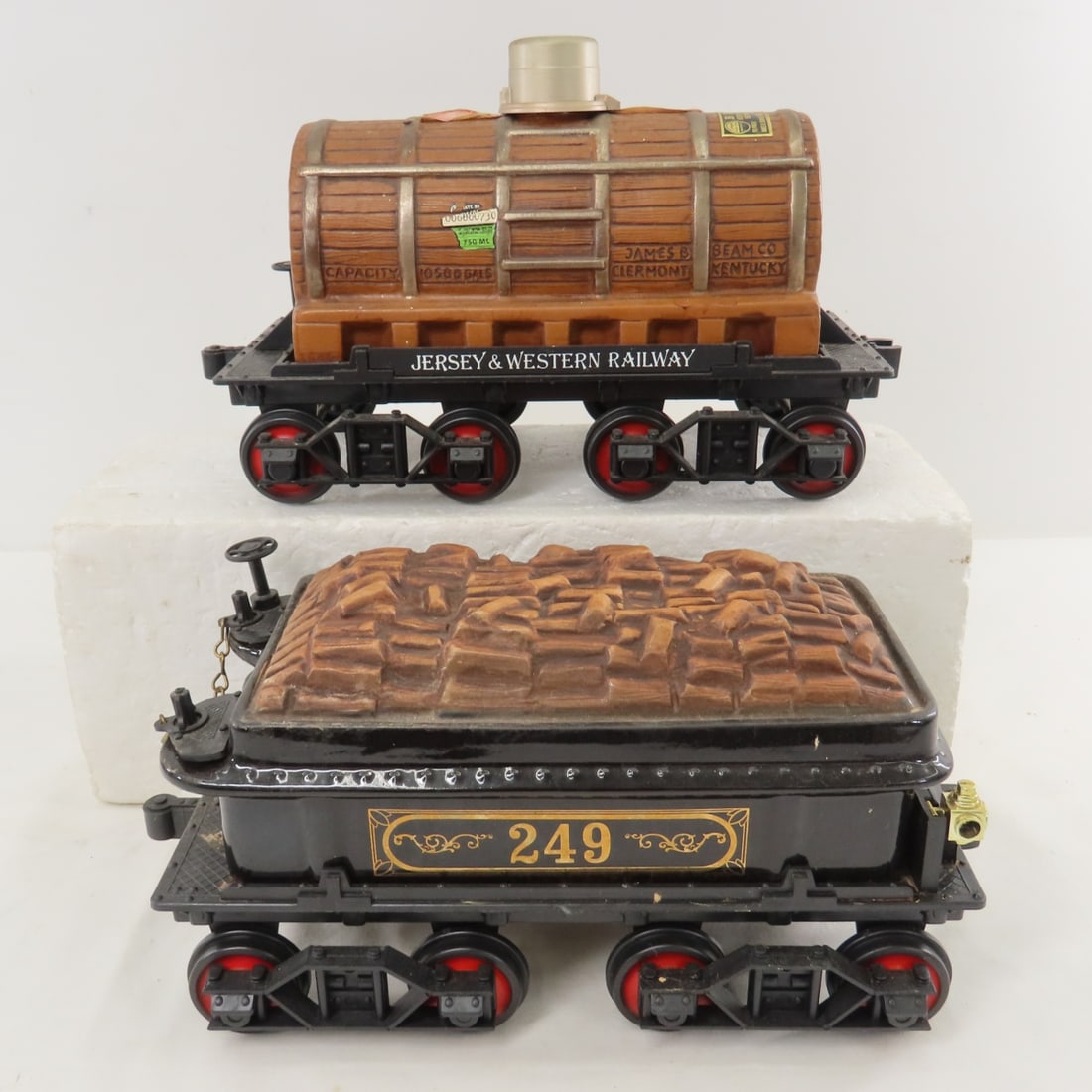 8 Jim Beam Whiskey Train Decanters with Track - 9