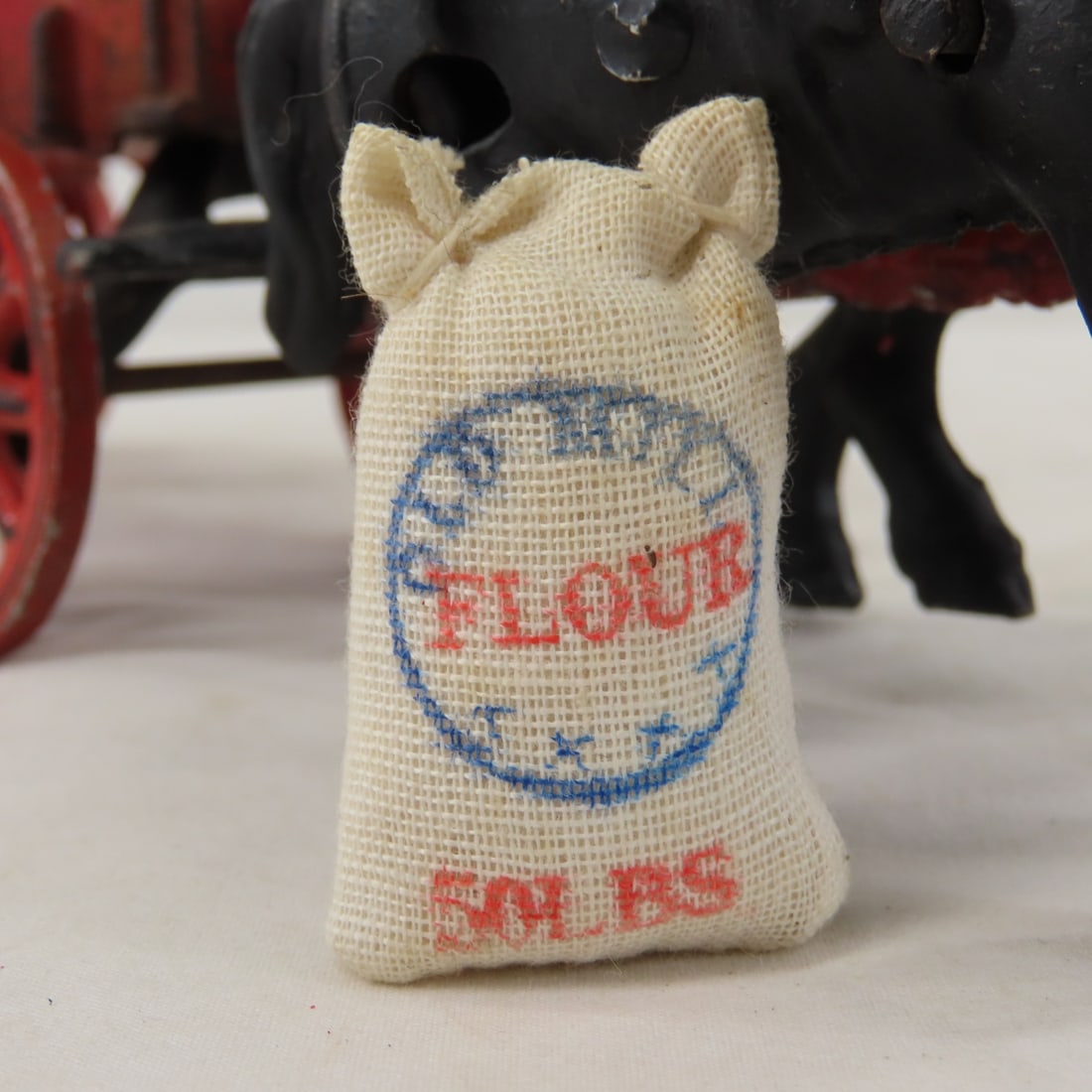 Vintage Stanley Cast Metal 2 Horse Drawn Wagon - 15