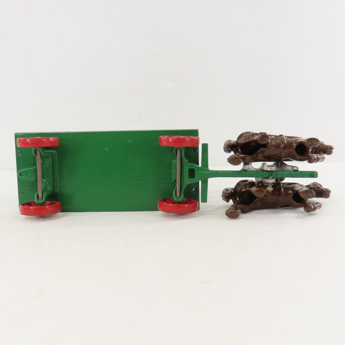 Irvin's Model Shop Cast Iron Horse Drawn Hay Wagon - 10