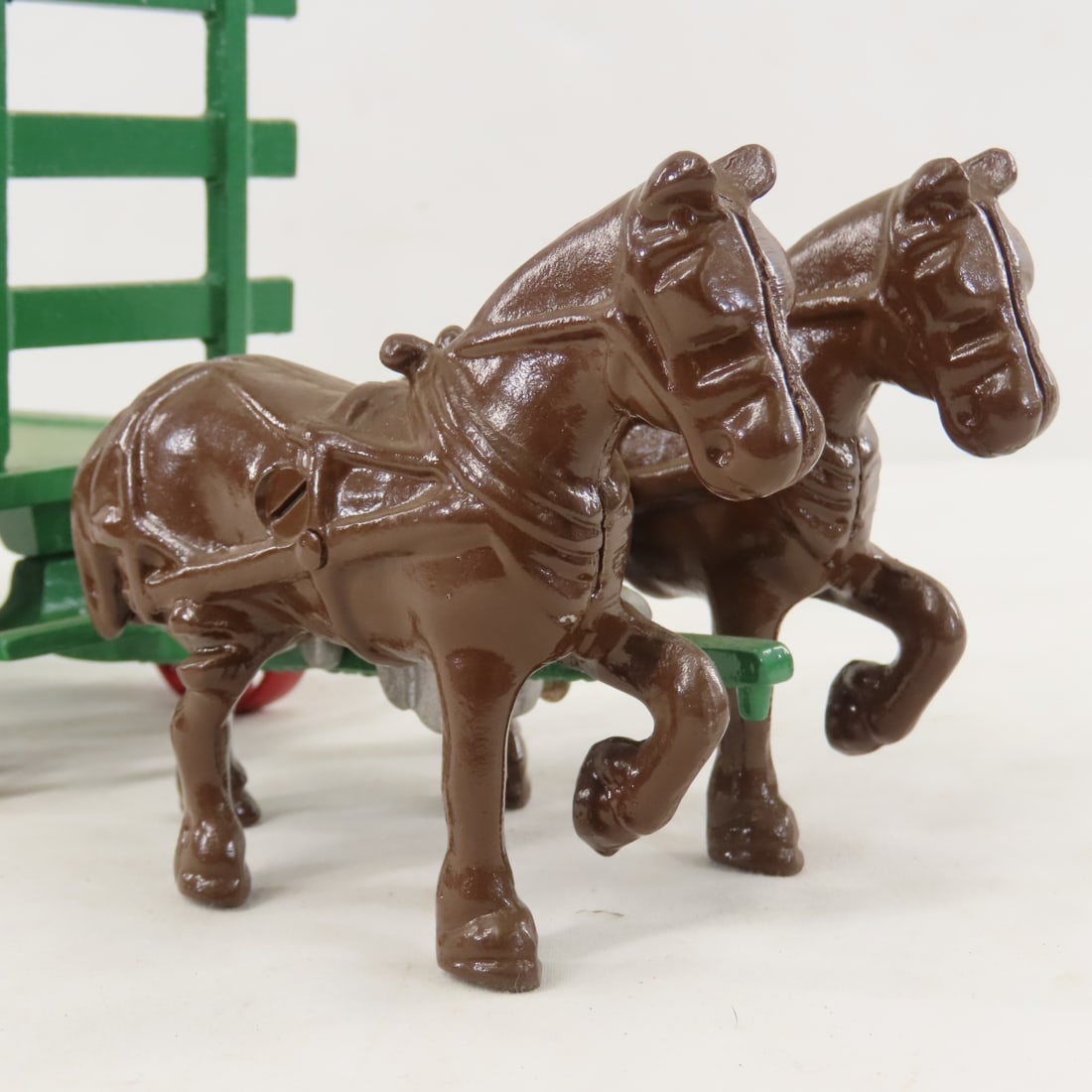 Irvin's Model Shop Cast Iron Horse Drawn Hay Wagon - 13